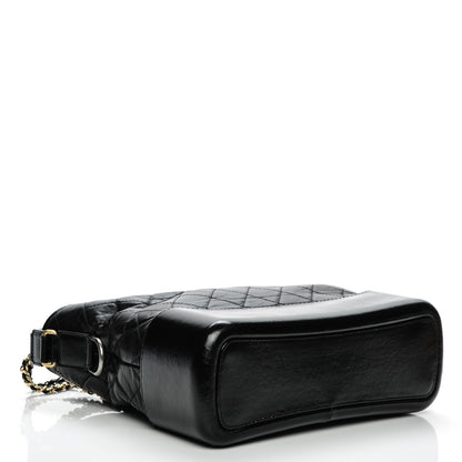 Chanel Aged Calfskin Quilted Medium Gabrielle Hobo Black 4 of 8
