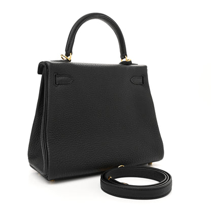 Hermes Togo Kelly Retourne 25 Black 3 of 11