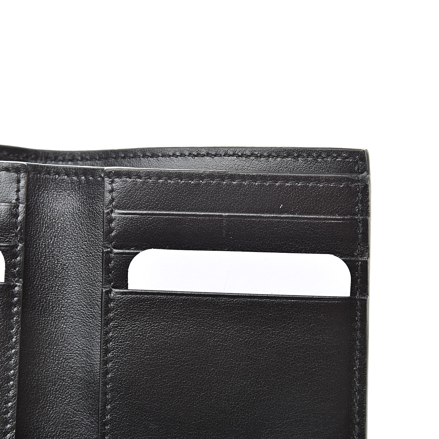 Saint Laurent Smooth Calfskin Compact Wallet Black 8 of 10