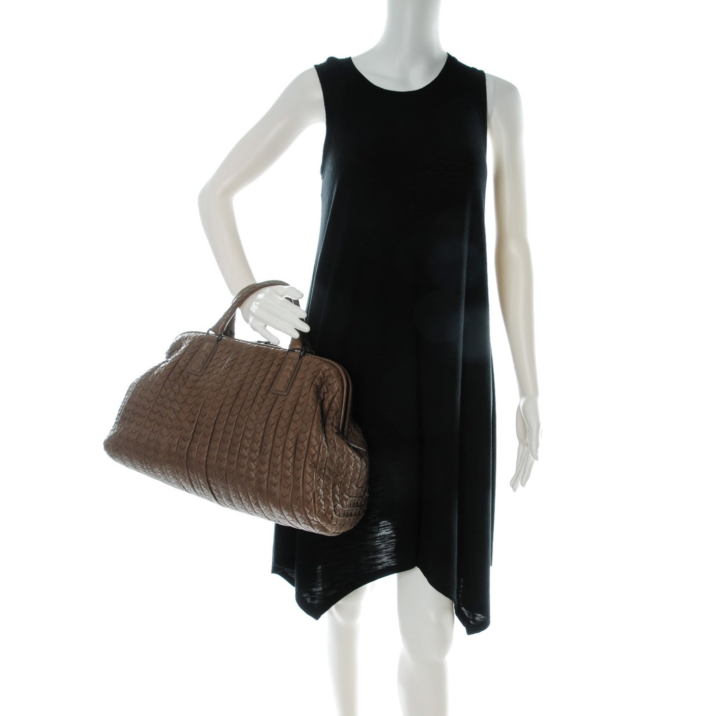 Nappa Intrecciato New Bond Satchel Ash