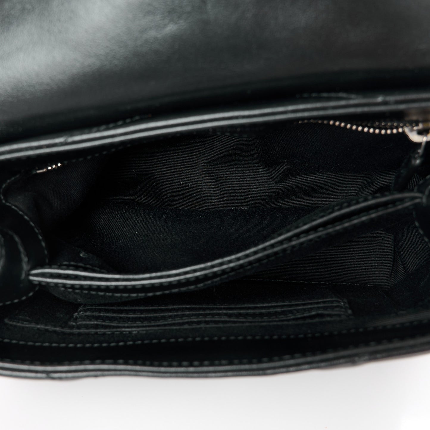 Calfskin Y Quilted Monogram Toy Loulou Crossbody Bag Black