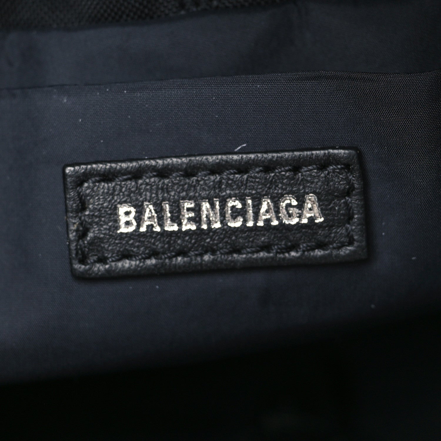 Balenciaga Recycled Sport Nylon Logo Embroidered Wheel Drawstring Bucket Bag Black White 6 of 8