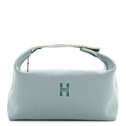 Hermes Canvas Large Bride-A-Brac Pouch Eucalyptus 1 of 9