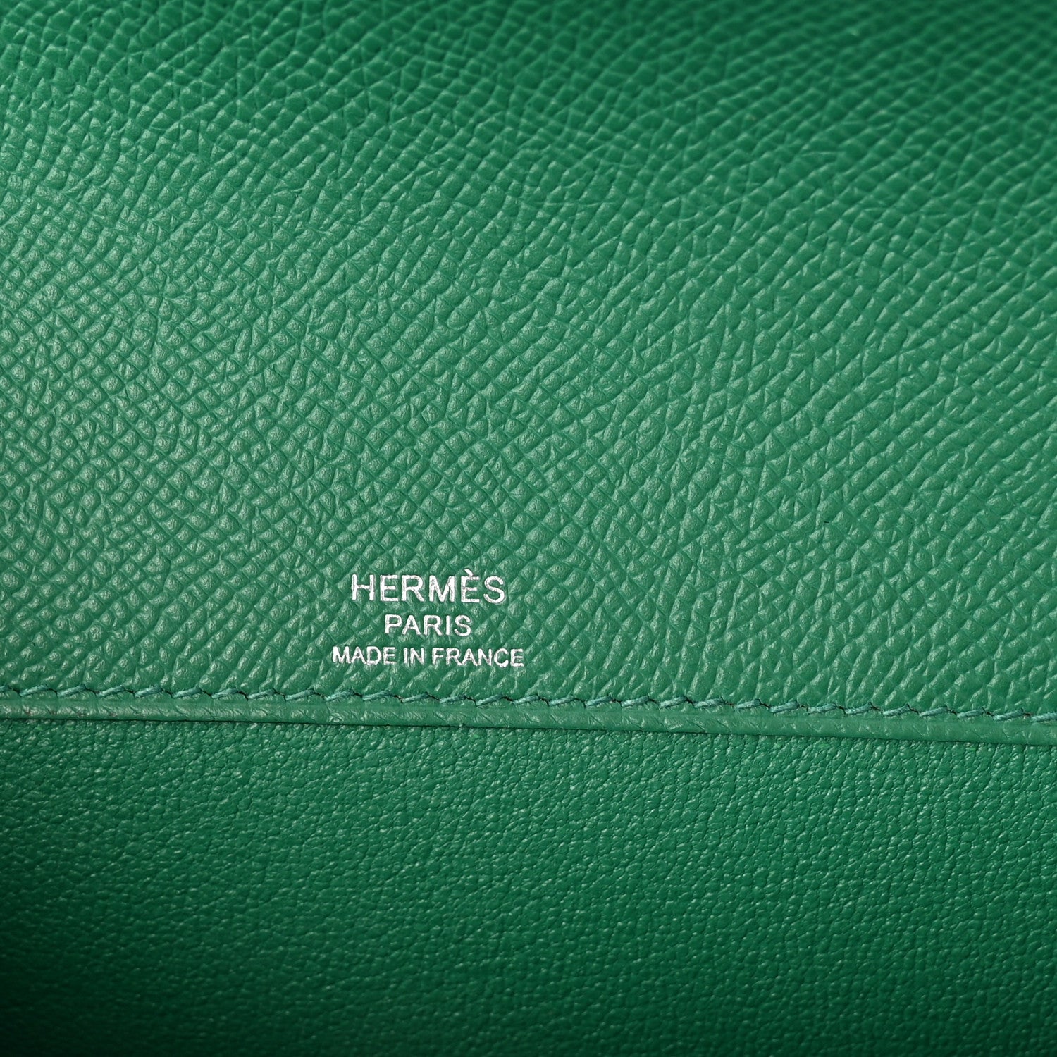Hermes Epsom Kelly Depeches 25 Pouch Vert Jade 5 of 8