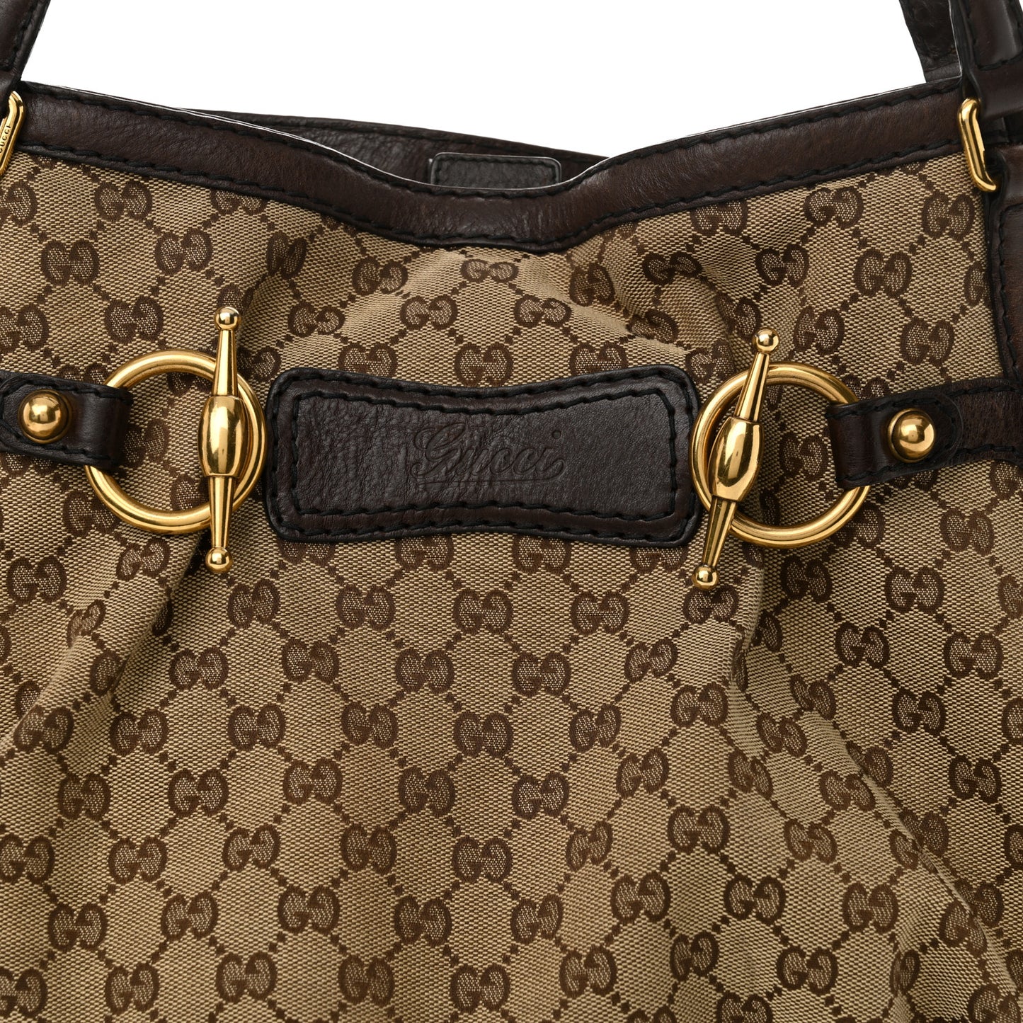 Monogram Medium Jockey Tote Dark Brown