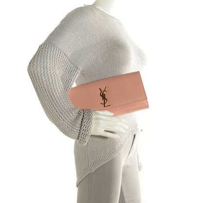 Saint Laurent Smooth Calfskin Classic Monogram Clutch Blush 2 of 7