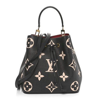 Louis Vuitton Empreinte Monogram Giant Neonoe MM Black Beige 1 of 12