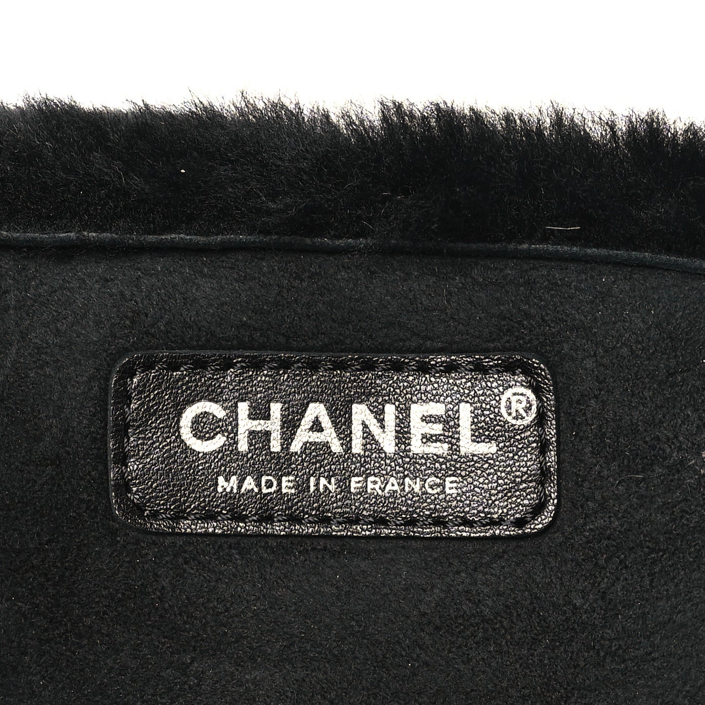 Shearling Quilted Mademoiselle Flap Black
