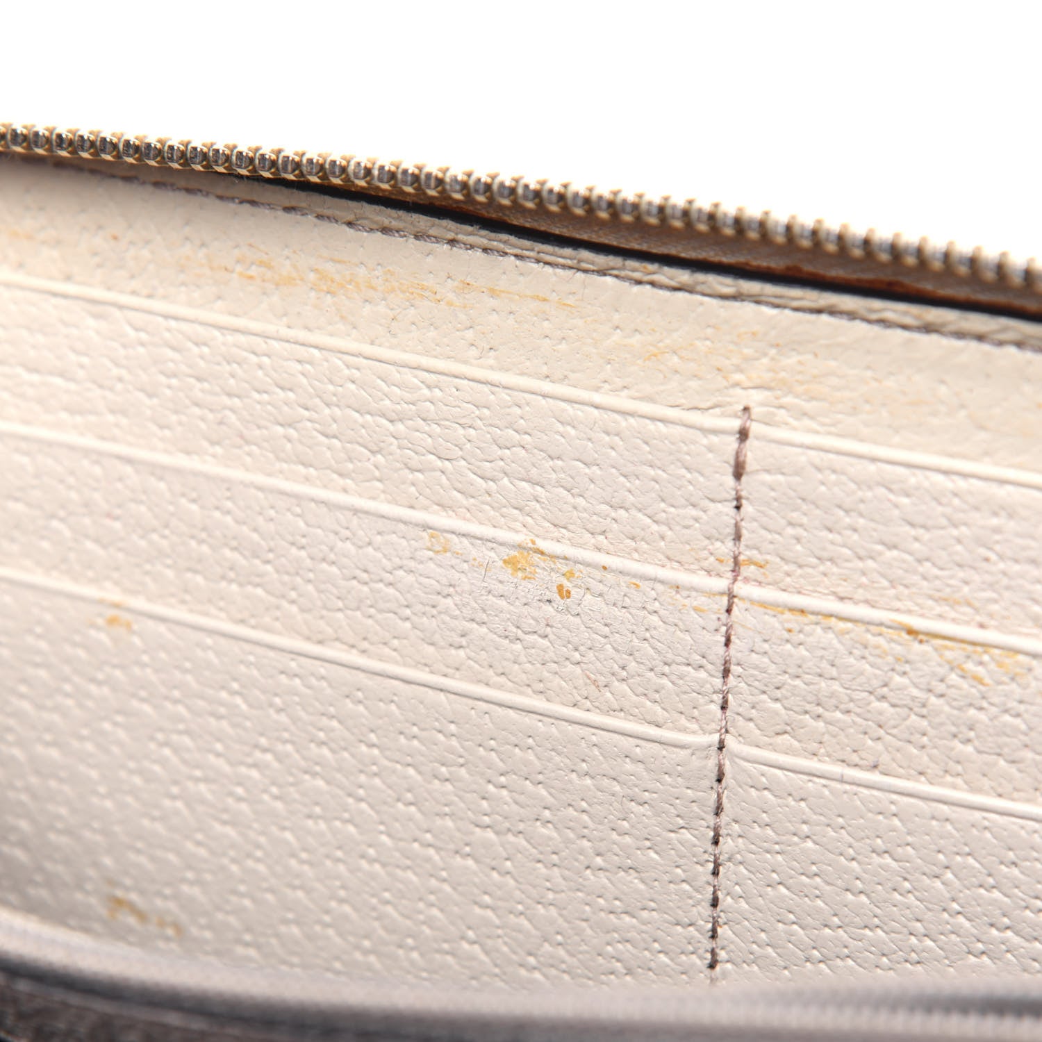 Gucci Monogram Metal Bar Zip Around Wallet Beige Ebony Off White 13 of 35