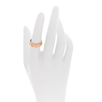 Hermes 18K Rose Gold Diamond PM Kelly Ring 54 7 2 of 5