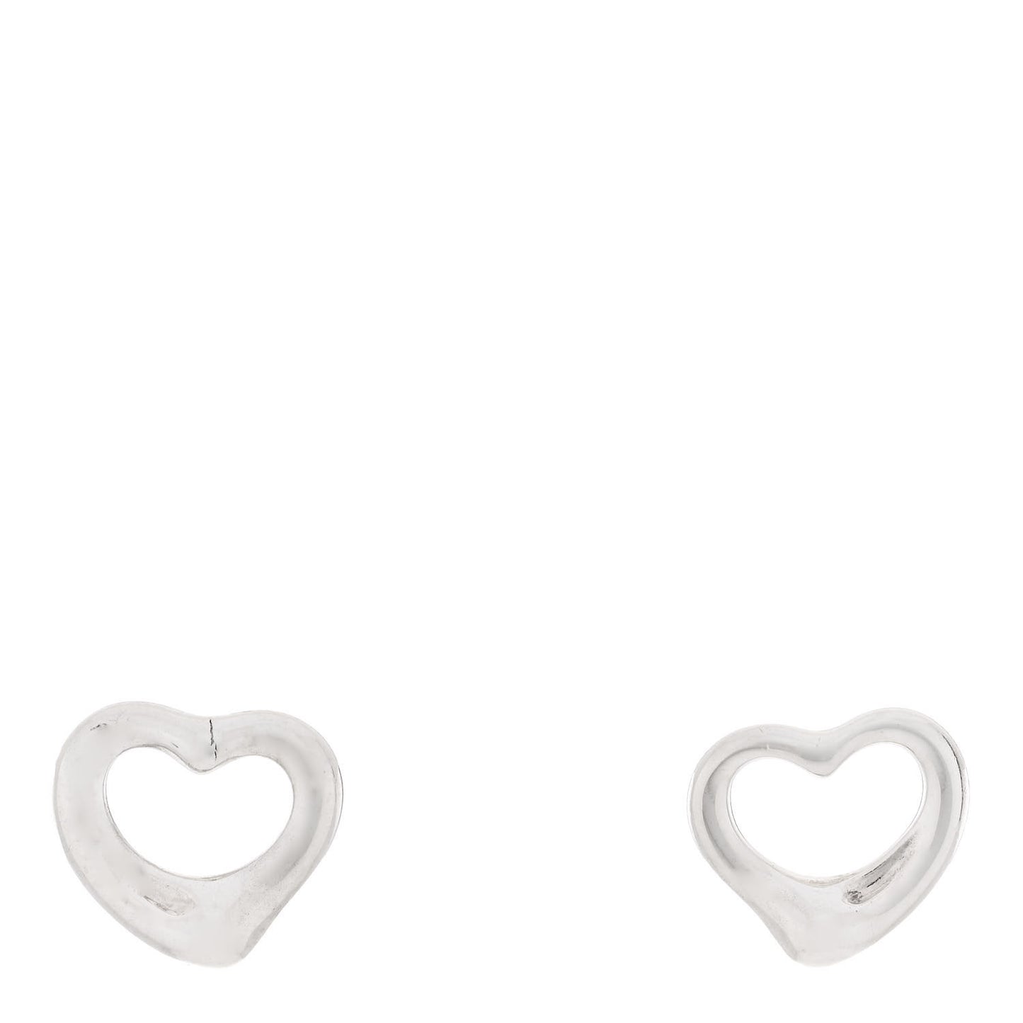 Sterling Silver 11mm Elsa Peretti Open Heart Earrings