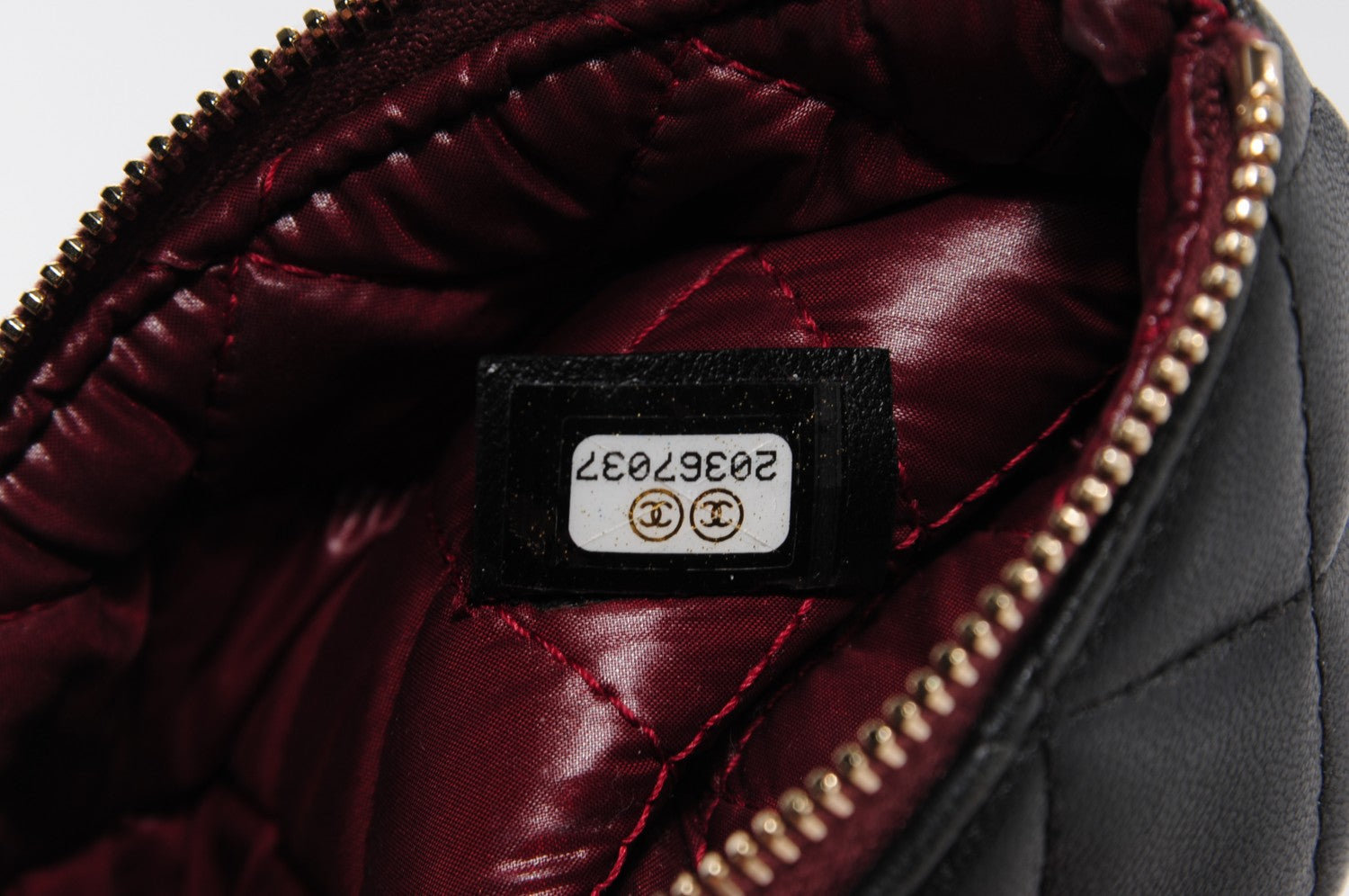 Chanel Lambskin Quilted Coin Purse Case Black 6 of 8