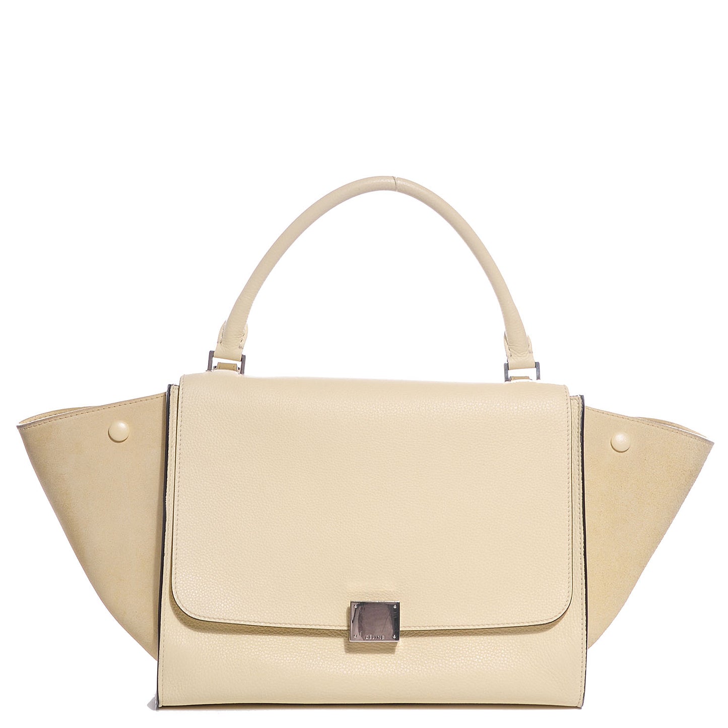 Drummed Calfskin Suede Medium Trapeze Butter