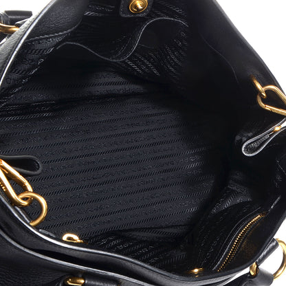 Prada Vitello Daino East West Tote Nero Black 6 of 11