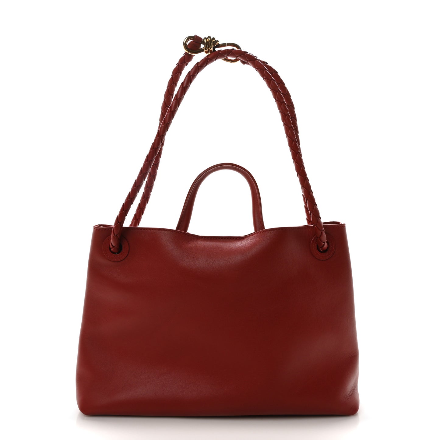 Silky Calfskin Medium Andiamo Shoulder Bag Barolo