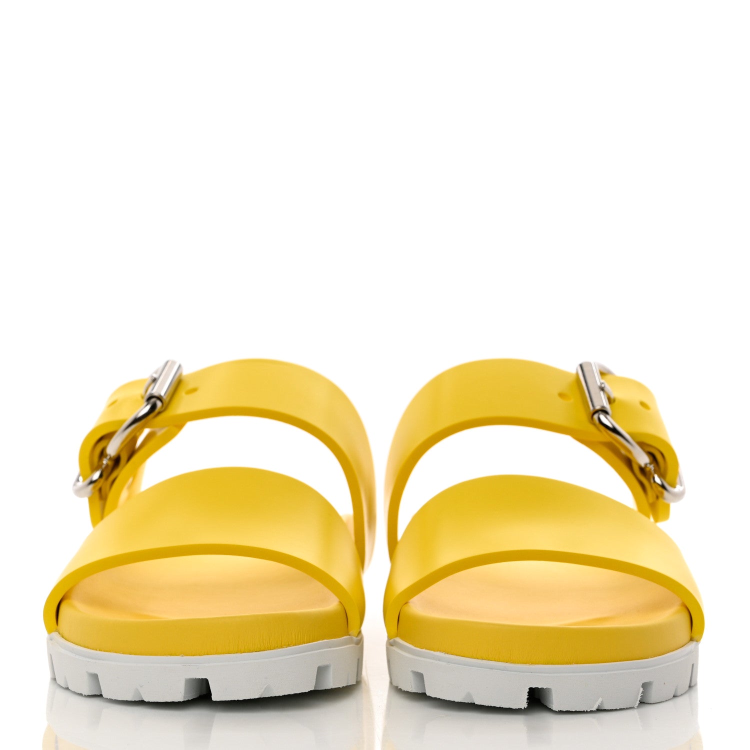 Prada EVA Rubber Double Strap 20mm Fussbett Sandals 37 Sole 2 of 9