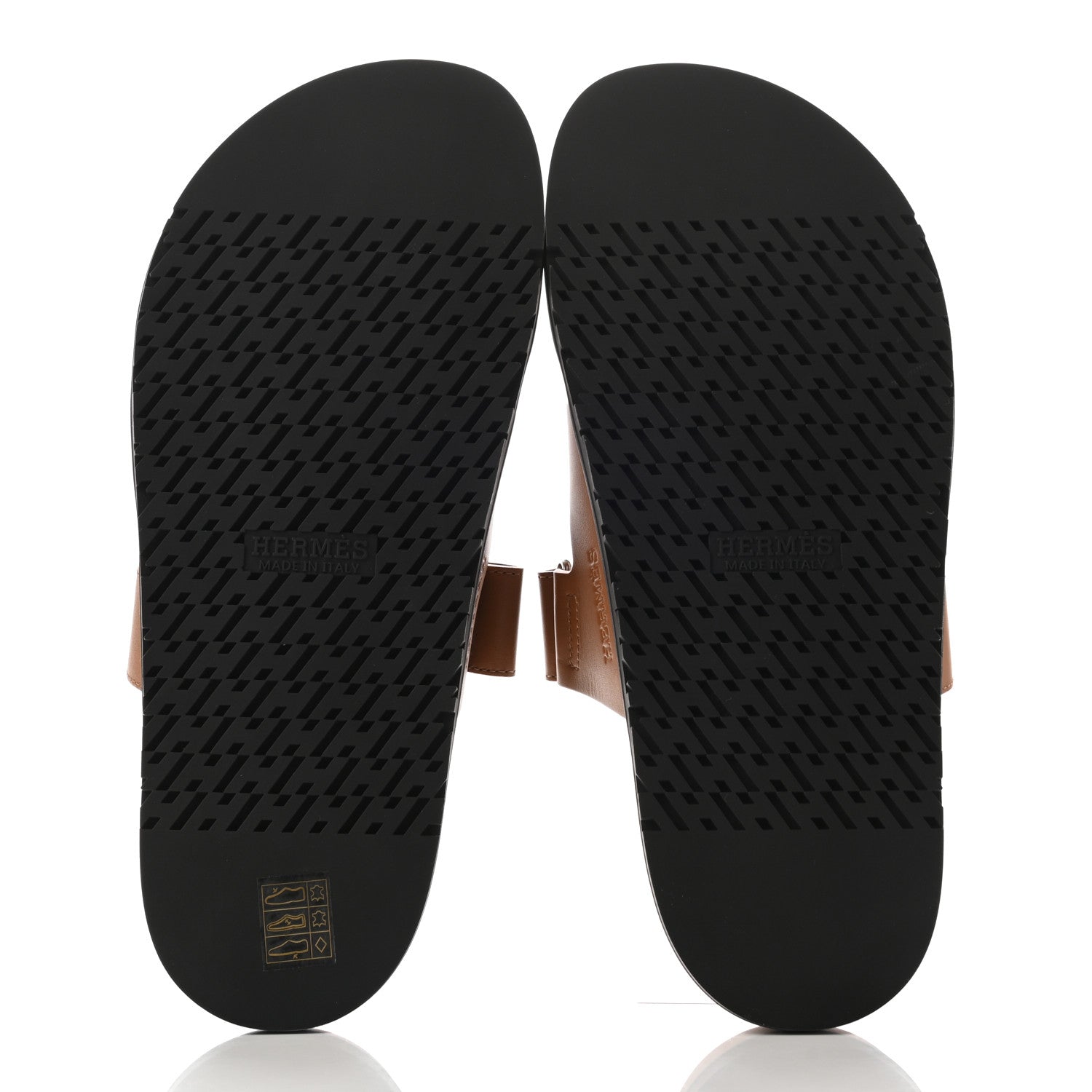 Hermes Calfskin Mens Chypre Sandals 42 Gold 5 of 10