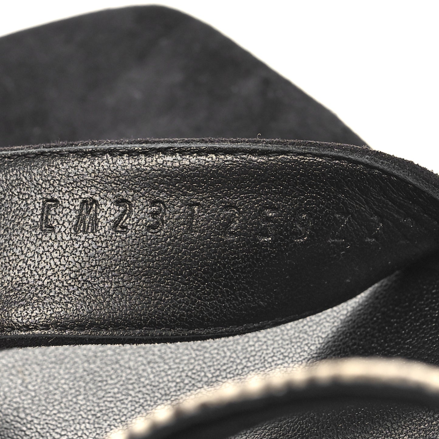 Suede Goatskin Lizard Glamour 95 Sandals 38.5 Black Ombre