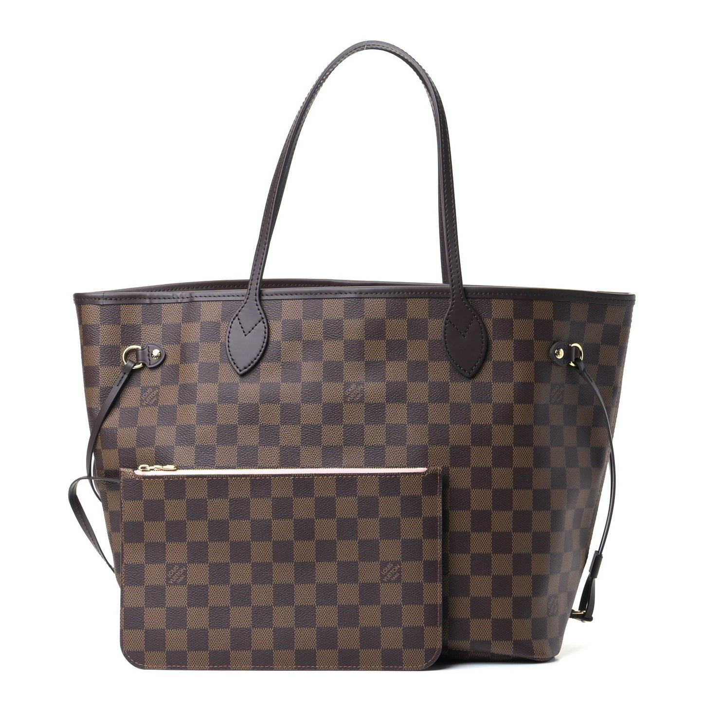 Damier Ebene Neo Neverfull MM Rose Ballerine