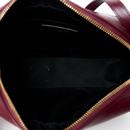 Saint Laurent Calfskin Matelasse Monogram Lou Camera Bag Dark Legion Red 5 of 10