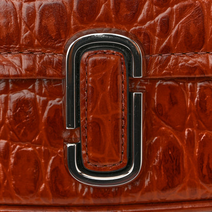 Marc Jacobs Calfskin Crocodile Embossed Mini The J Marc Shoulder Bag Spice Brown 10 of 10