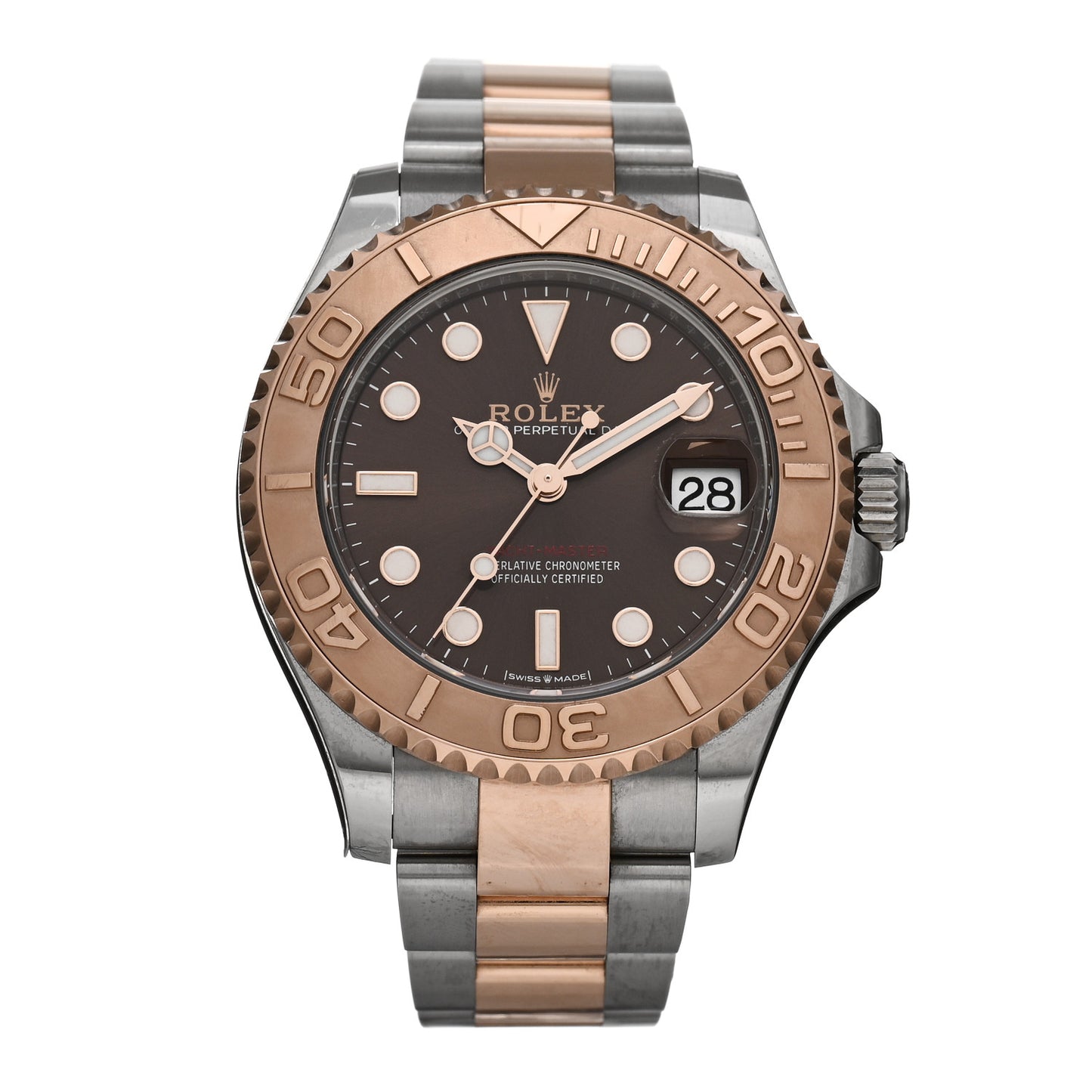 Stainless Steel 18K Everose Gold 37mm Yacht-Master Watch Chocolate 268621