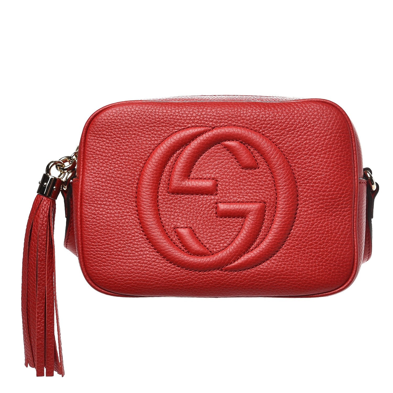 Gucci Pebbled Calfskin Small Soho Disco Bag Tabasco Red 1 of 7