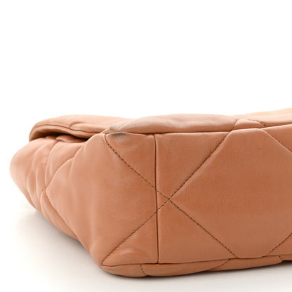 Chanel Lambskin Quilted Large Chanel 19 Flap Brown 9 of 13