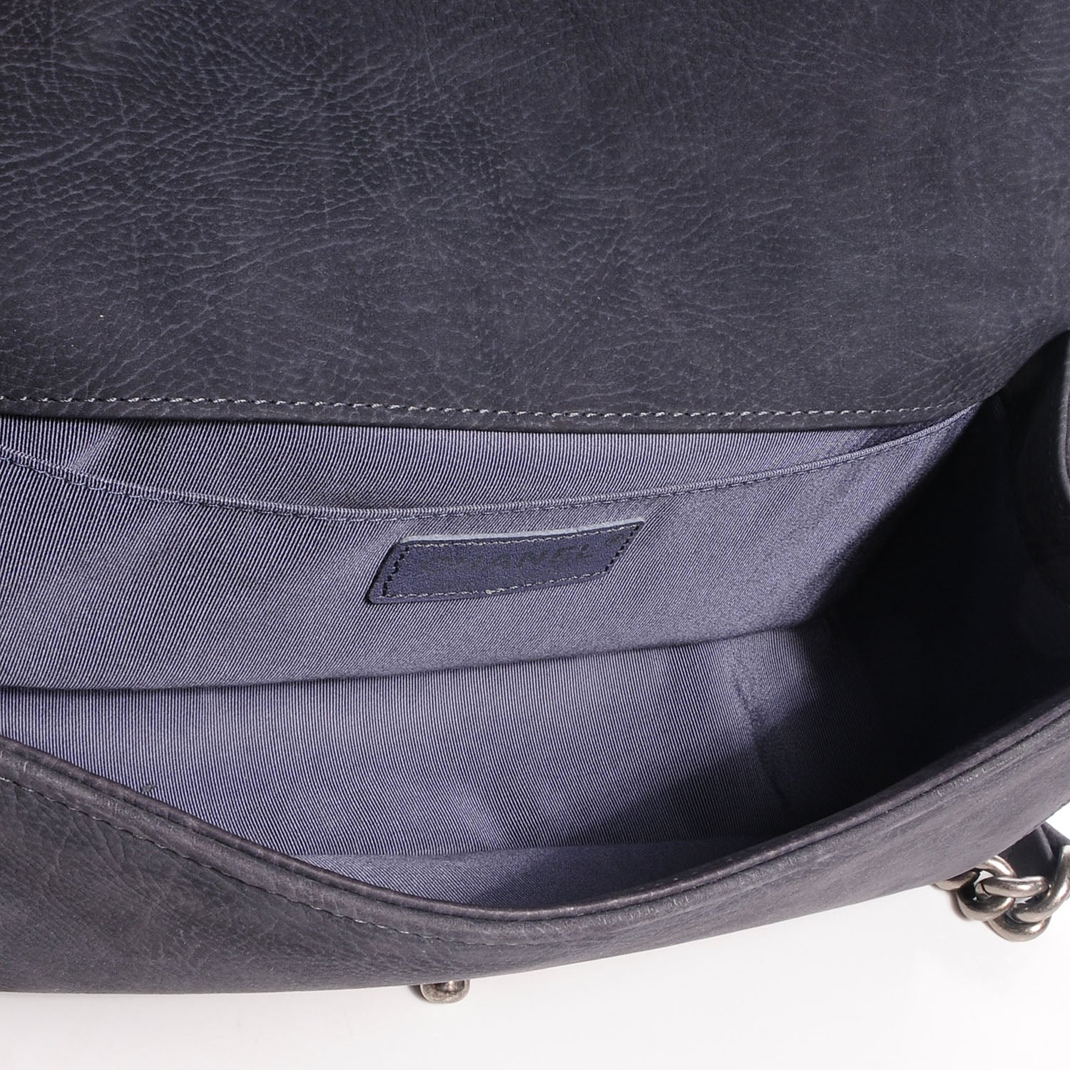 Chanel Suede Calfskin Medium Boy Flap Grey 6 of 8