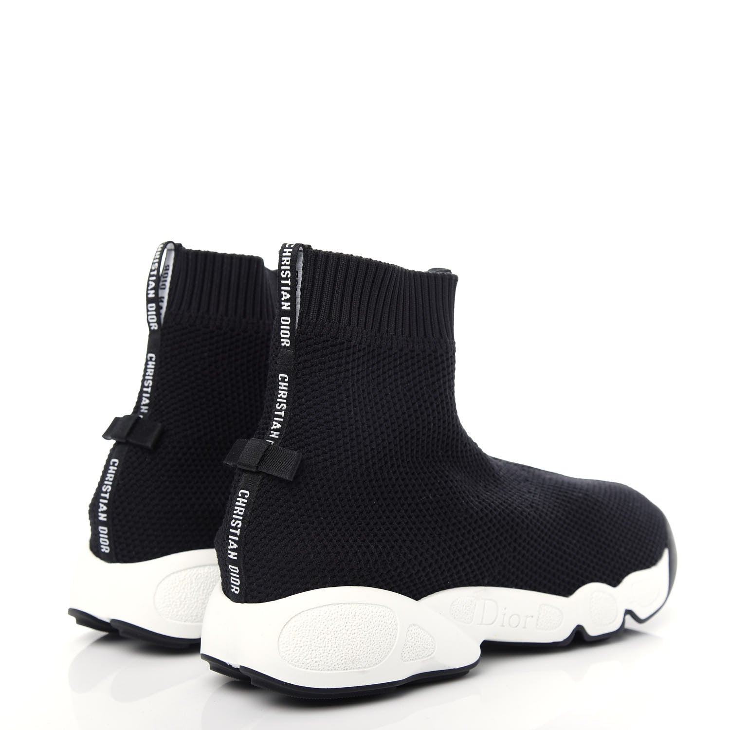 Christian Dior Technical Knit F. Two Point Zero High Top Sneakers 36 Black 4 of 9