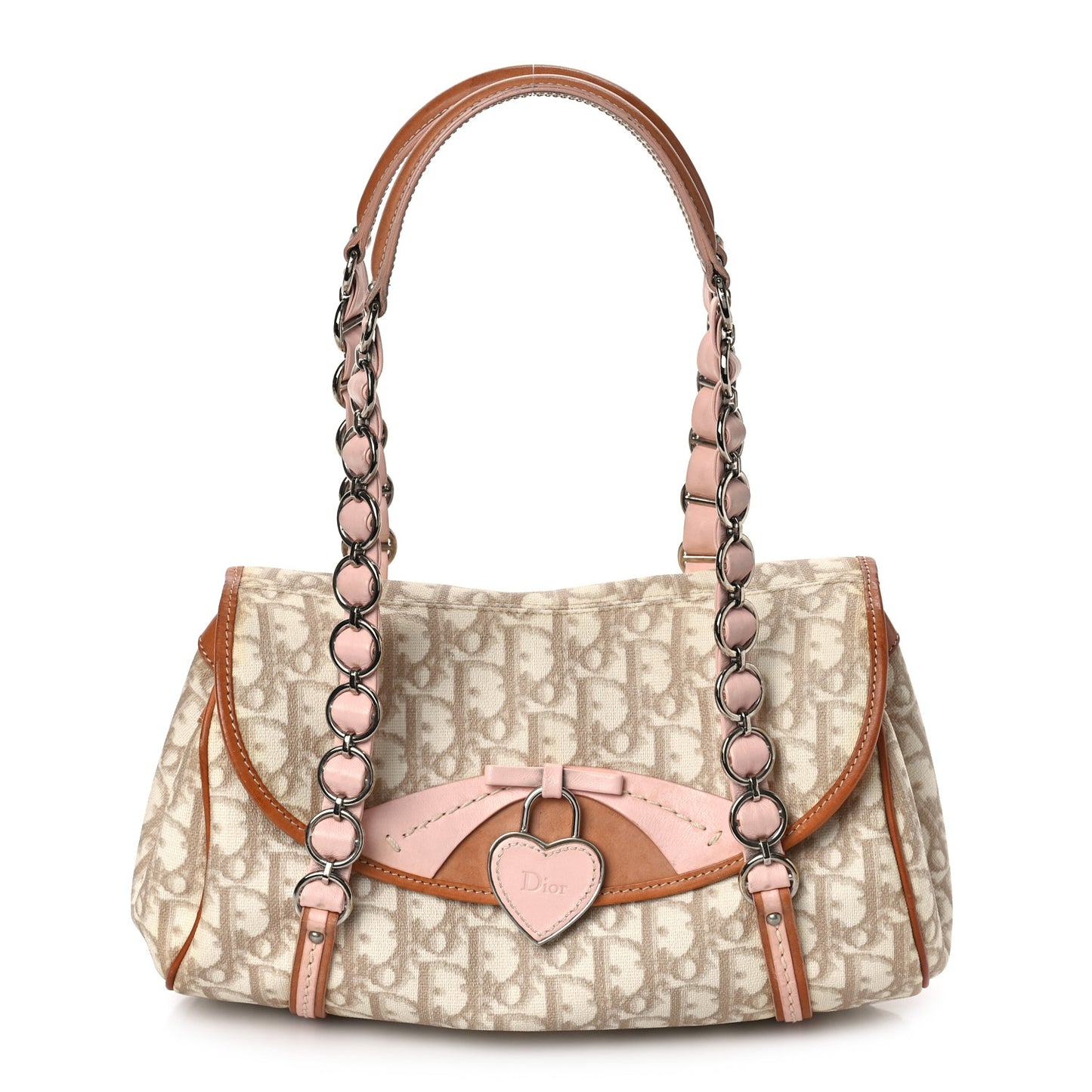 Monogram Romantique Trotter Flap Bag Beige Rose Clair