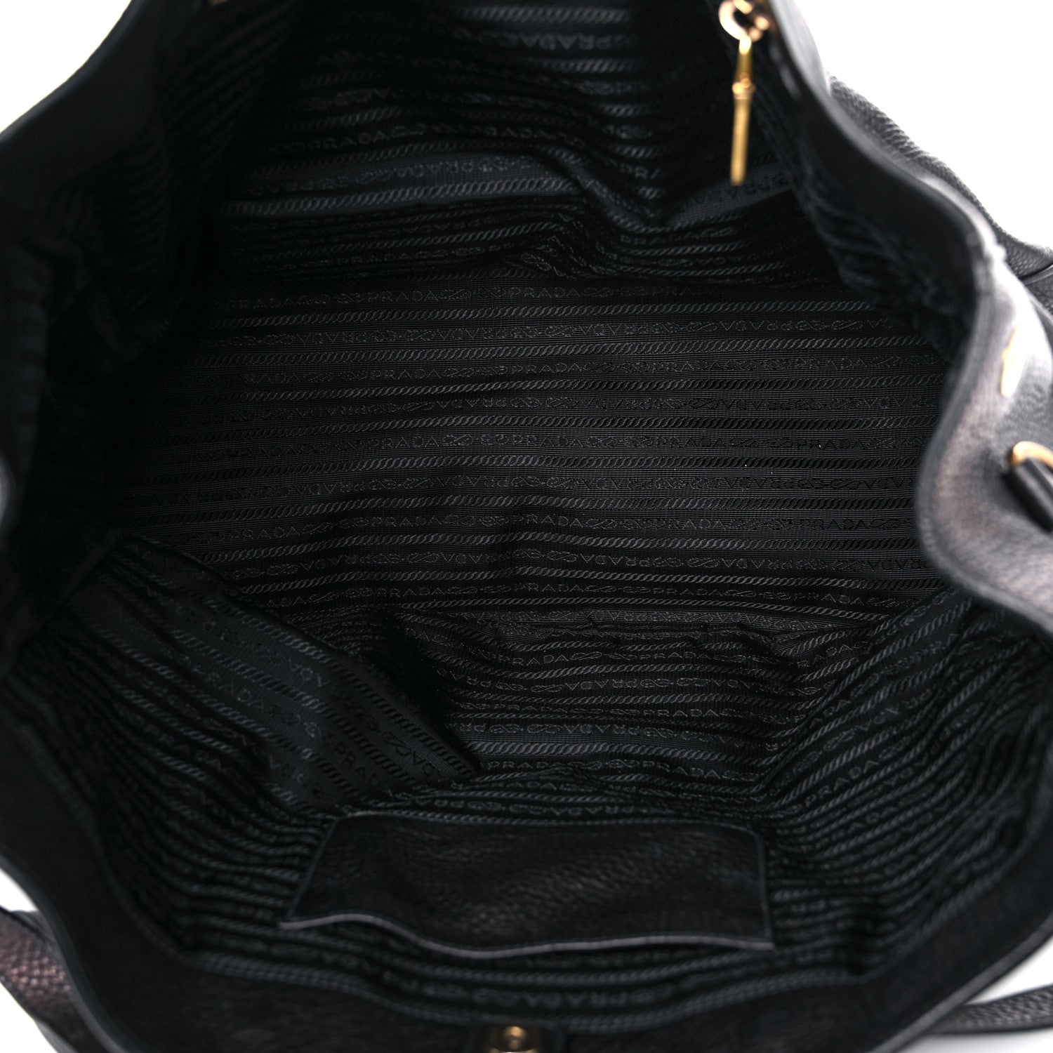 Prada Vitello Daino Tote Black 4 of 12
