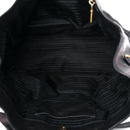 Prada Vitello Daino Tote Black 4 of 12
