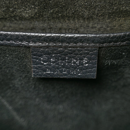 Celine Drummed Calfskin Nano Luggage Black 5 of 9