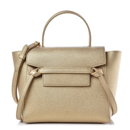 Celine Laminated Calfskin Nano Belt Bag Gold 1 of 9