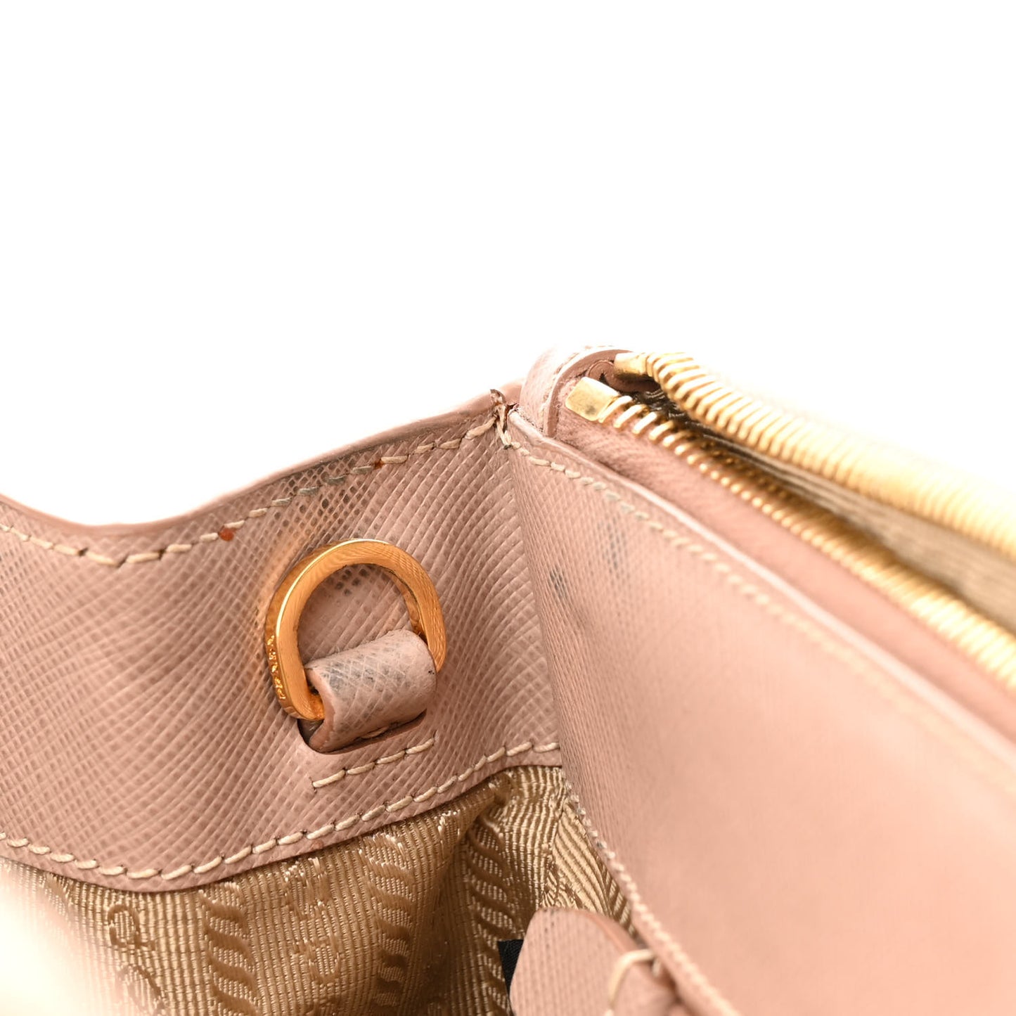 Saffiano Lux Galleria Double Zip Tote Cammeo