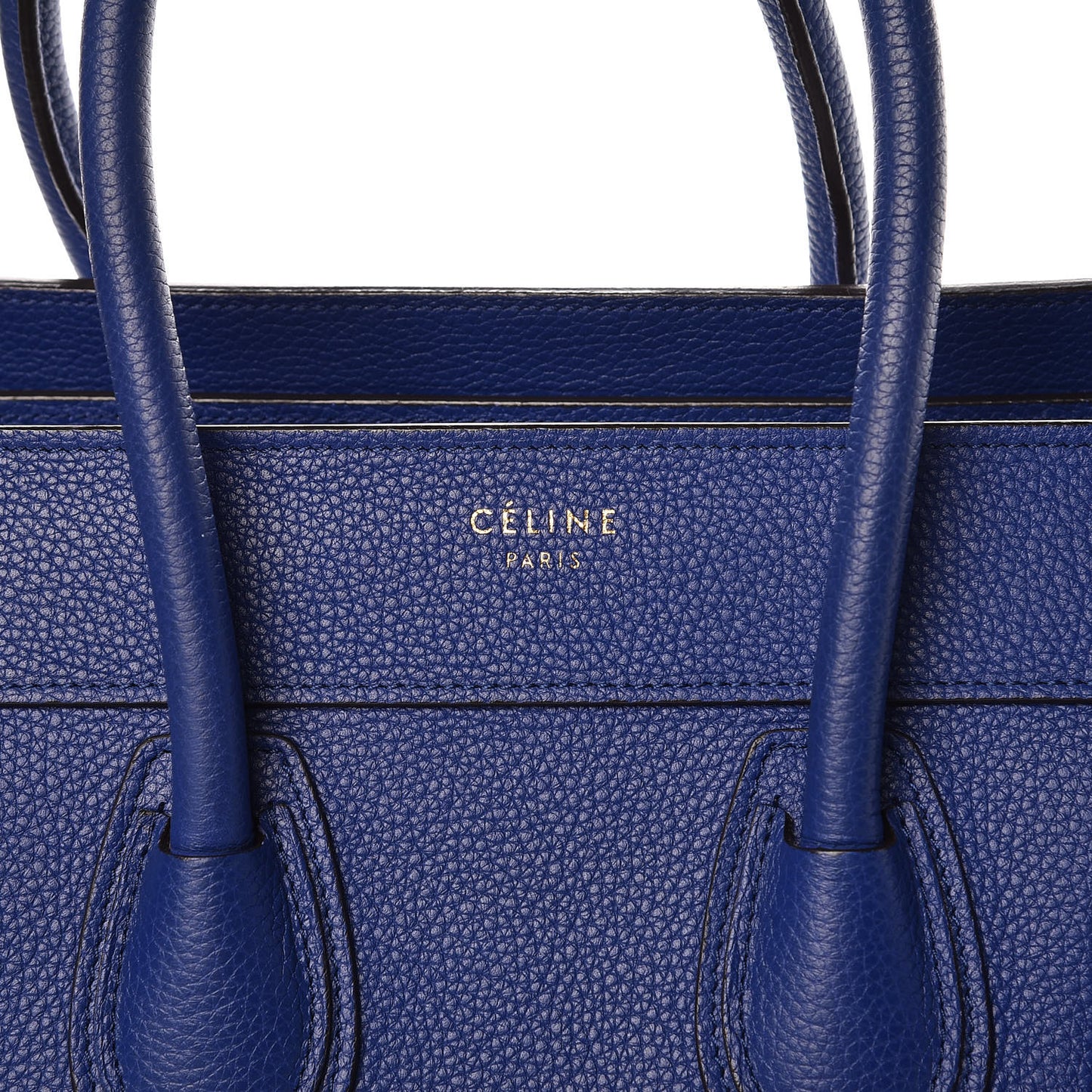 Drummed Calfskin Micro Luggage Indigo