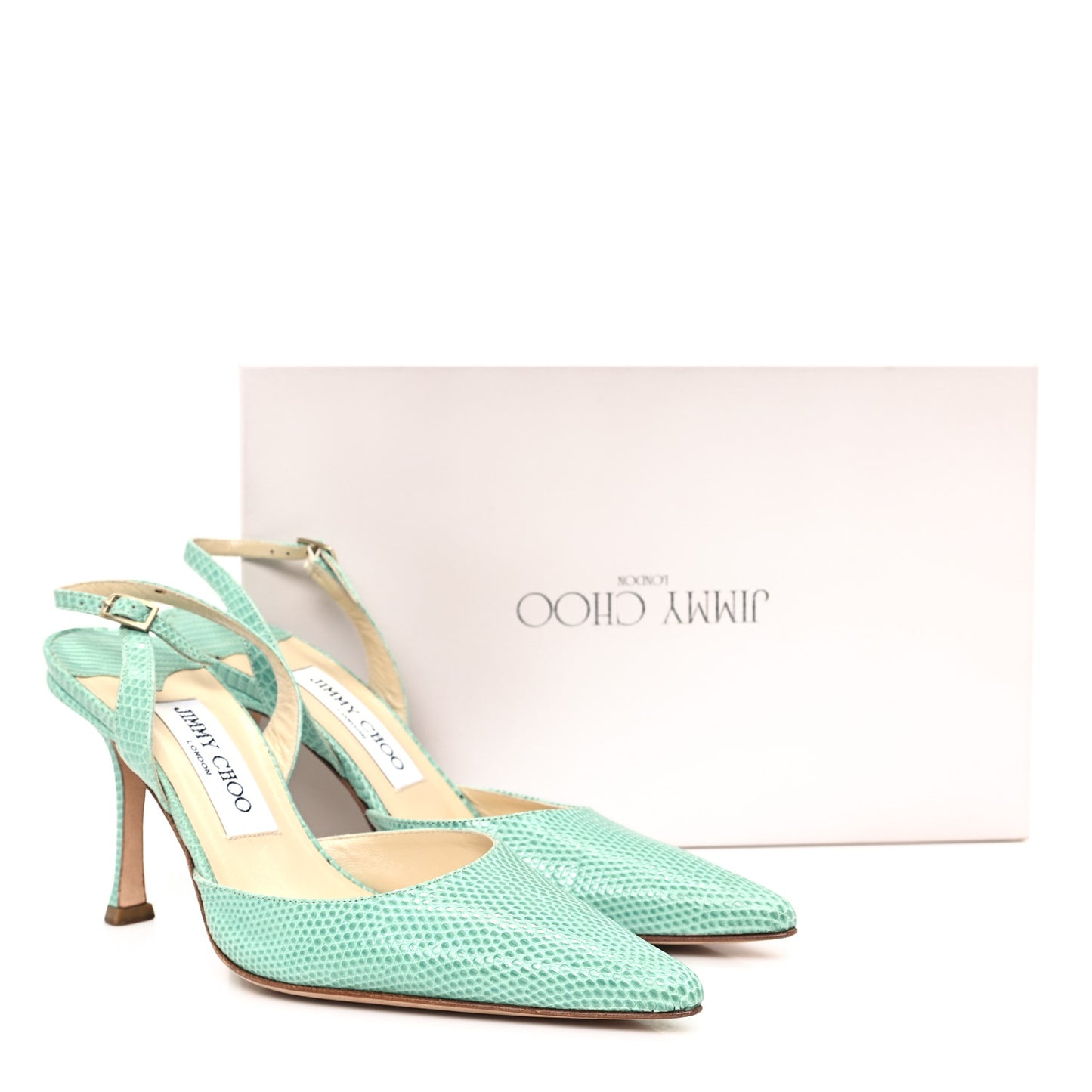 Calfskin Lizard Embossed Syria 85 Slingback Pumps 37 Amazon