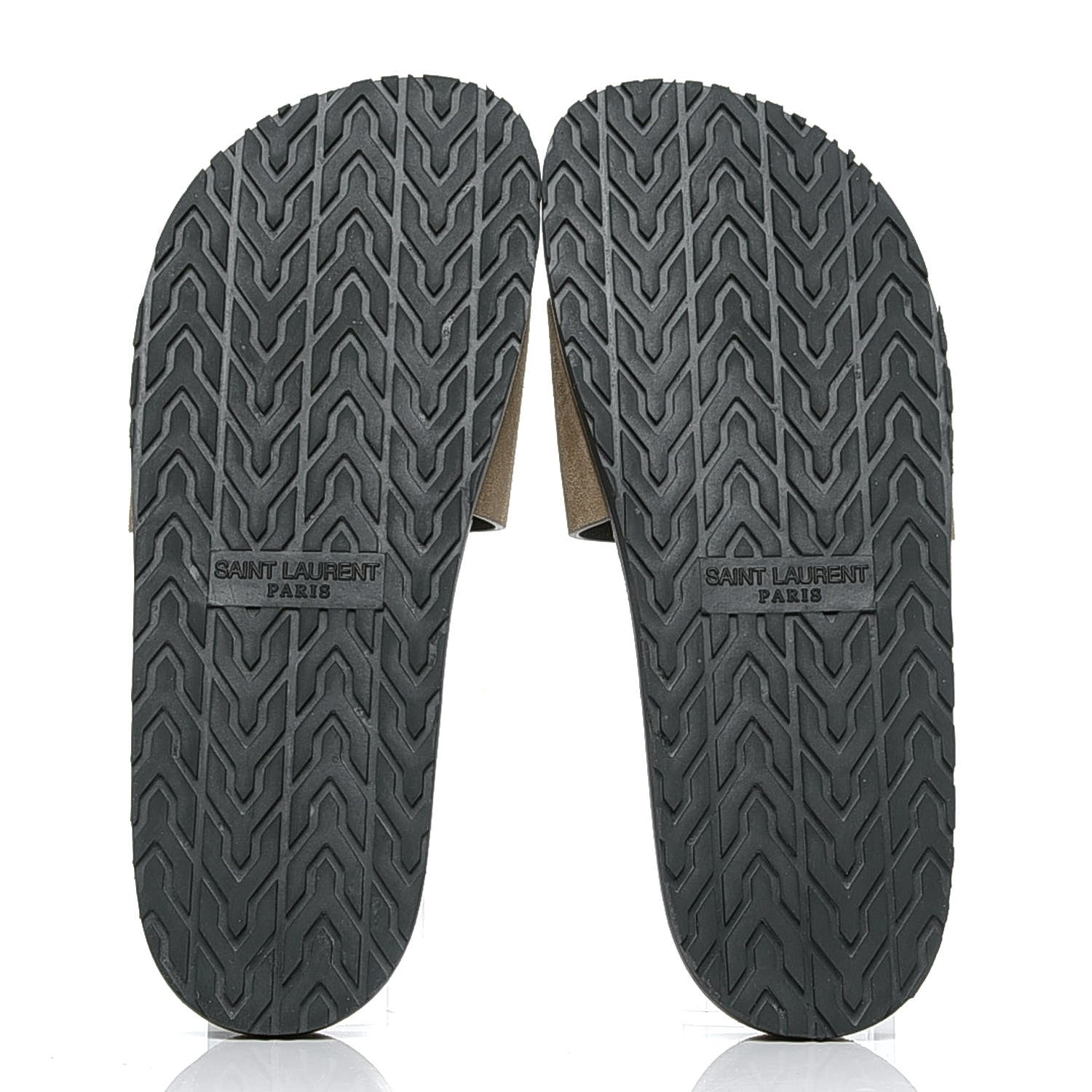 Saint Laurent Suede Joan Slide Sandals 40.5 Brown 4 of 4
