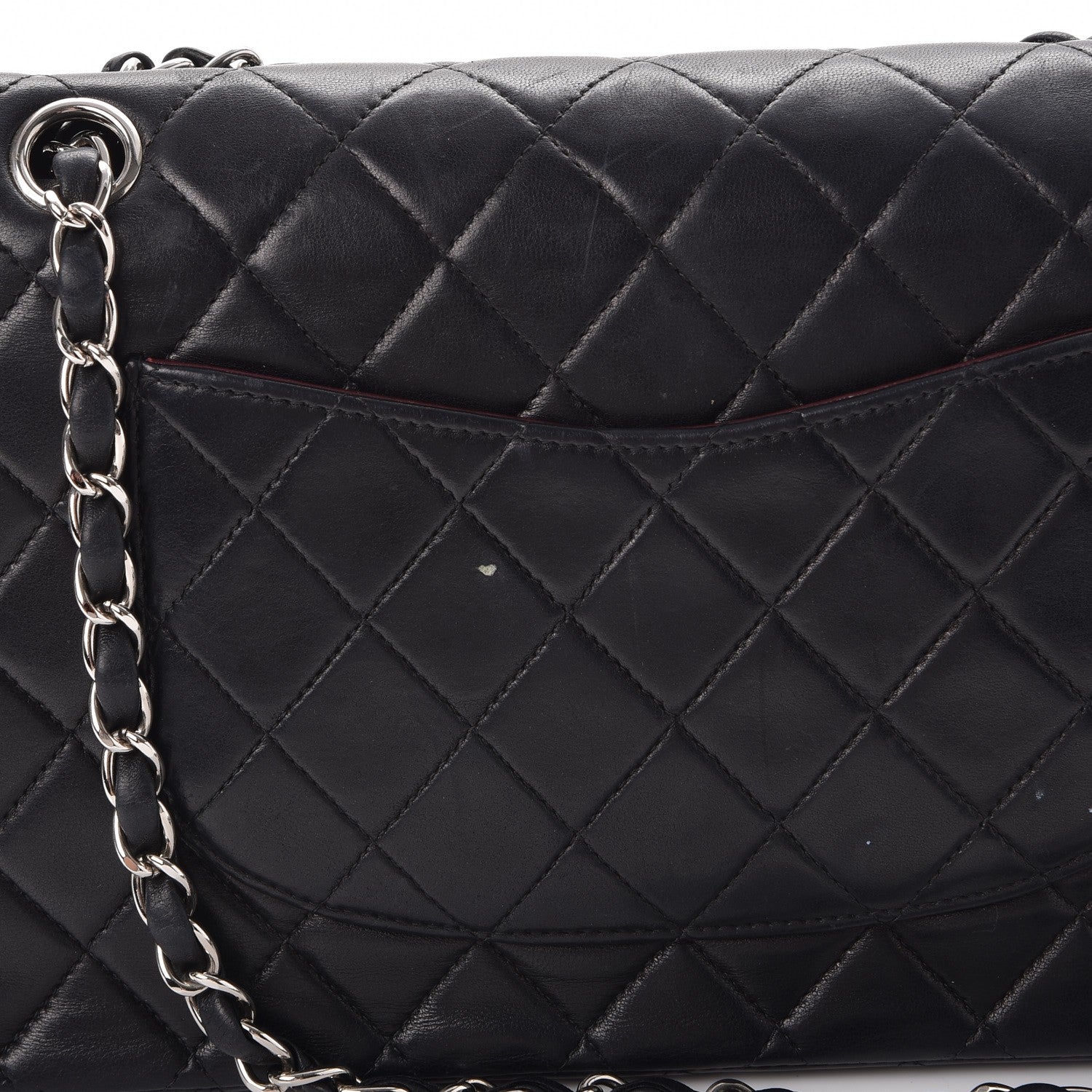 Chanel Lambskin Quilted Small Double Flap Black 13 of 14