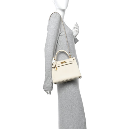 Hermes Epsom Kelly Sellier 25 Craie 2 of 11
