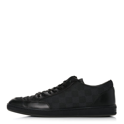 Louis Vuitton Calfskin Nylon Damier Offshore Sneakers 8 Black 1 of 13