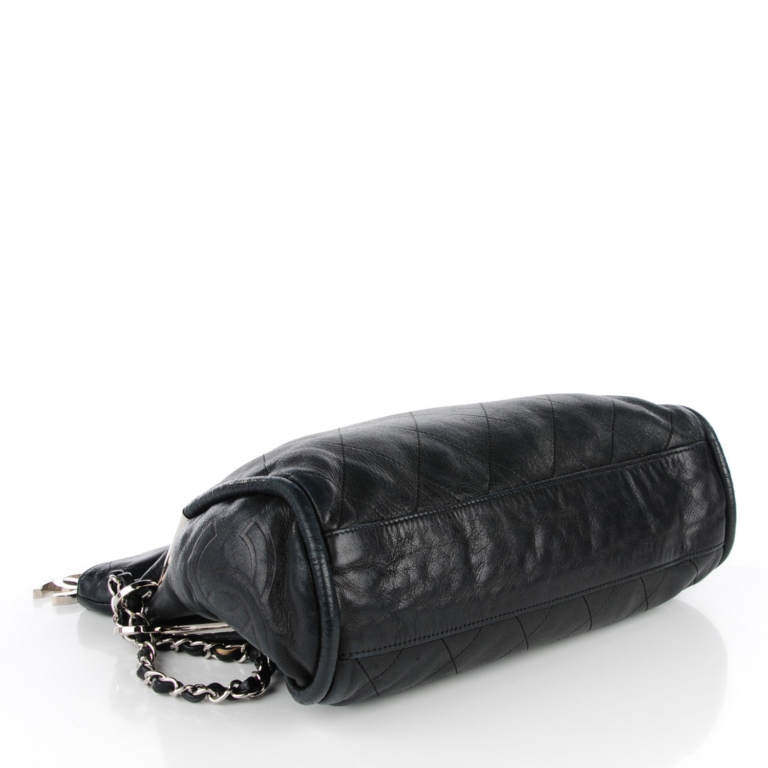 Chanel Lambskin Stitched Medium Ultimate Soft Tote Black 4 of 7