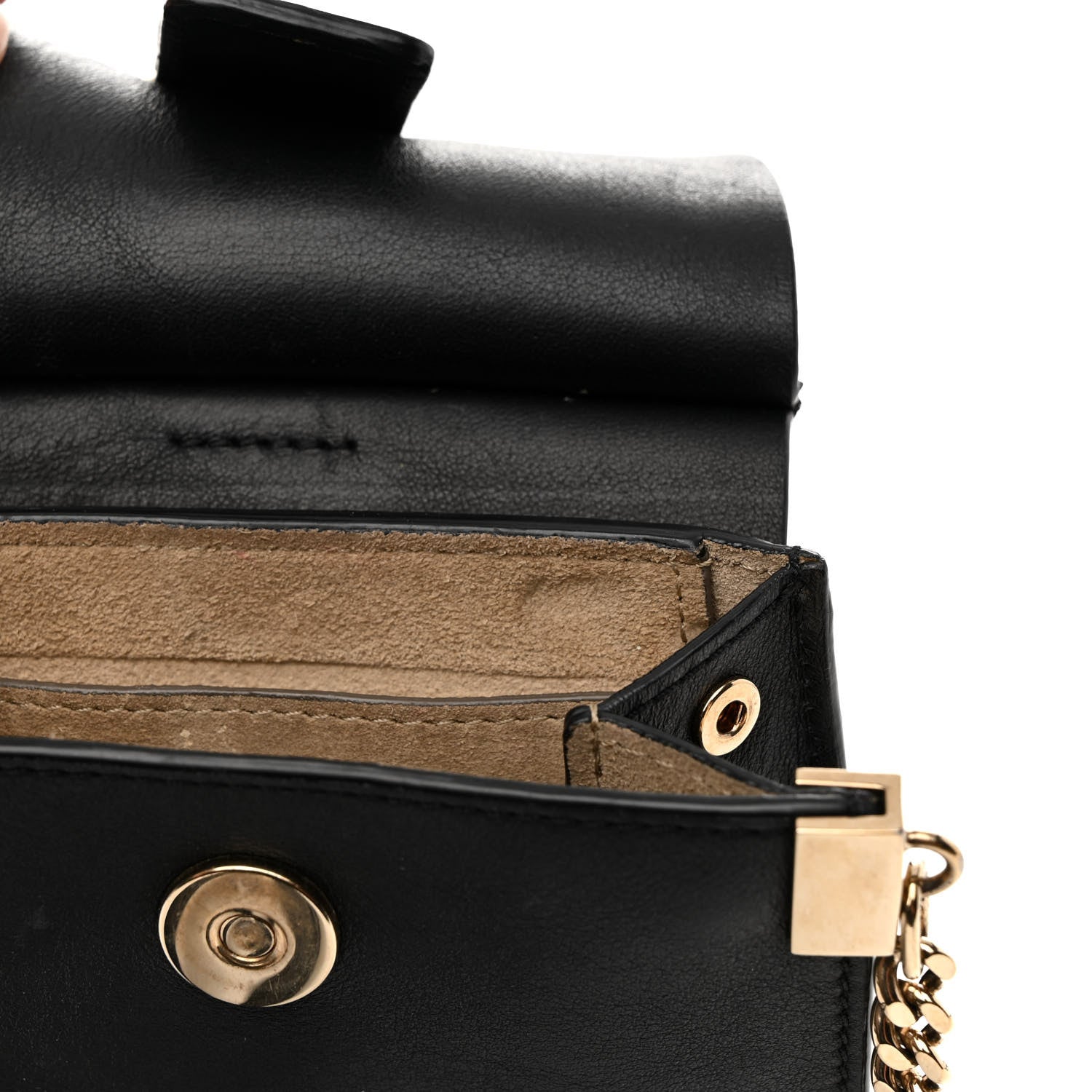 Chloe Suede Calfskin Mini Faye Bracelet Bag Black 11 of 13