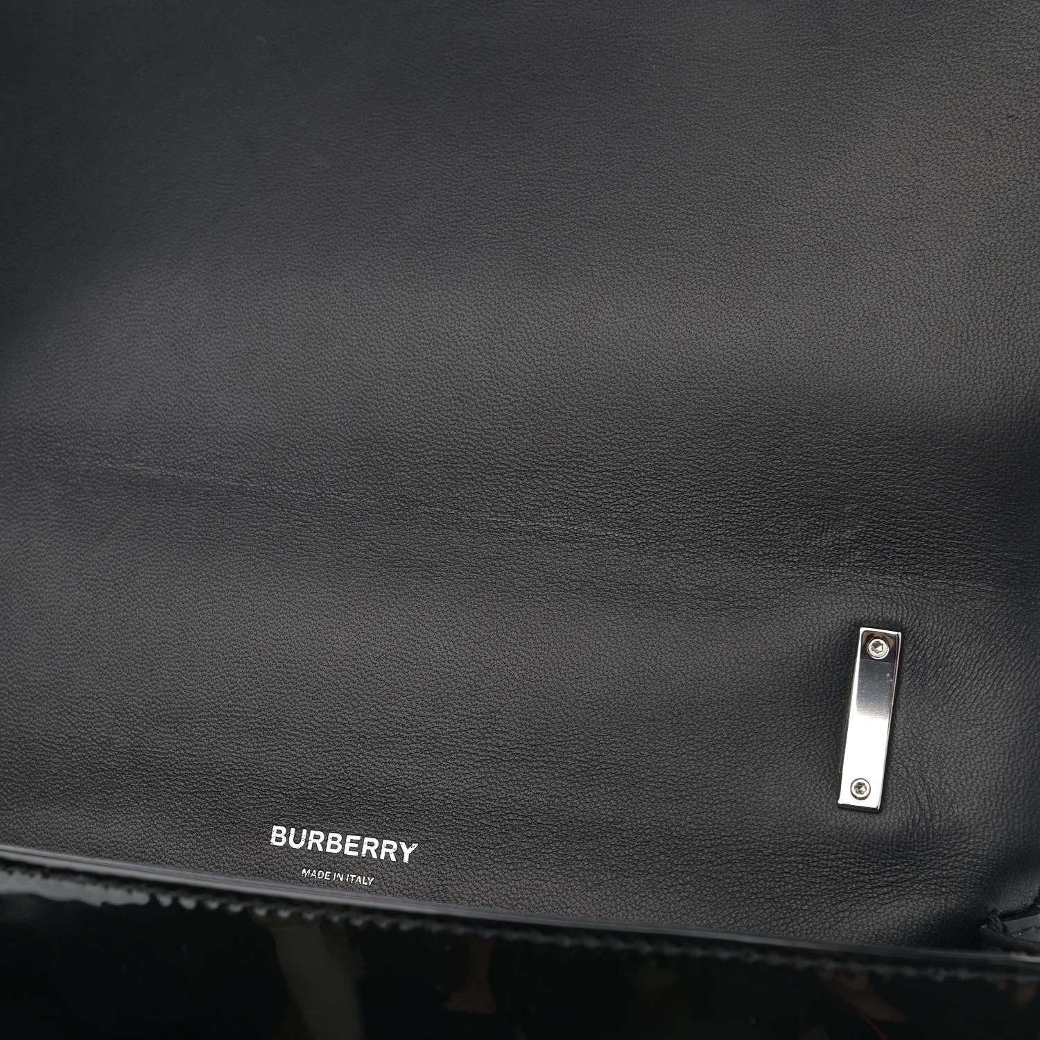Burberry Patent Kingdom Flap Crossbody Black 11 of 13