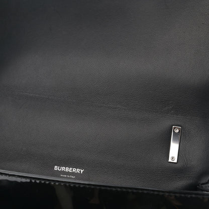 Burberry Patent Kingdom Flap Crossbody Black 11 of 13