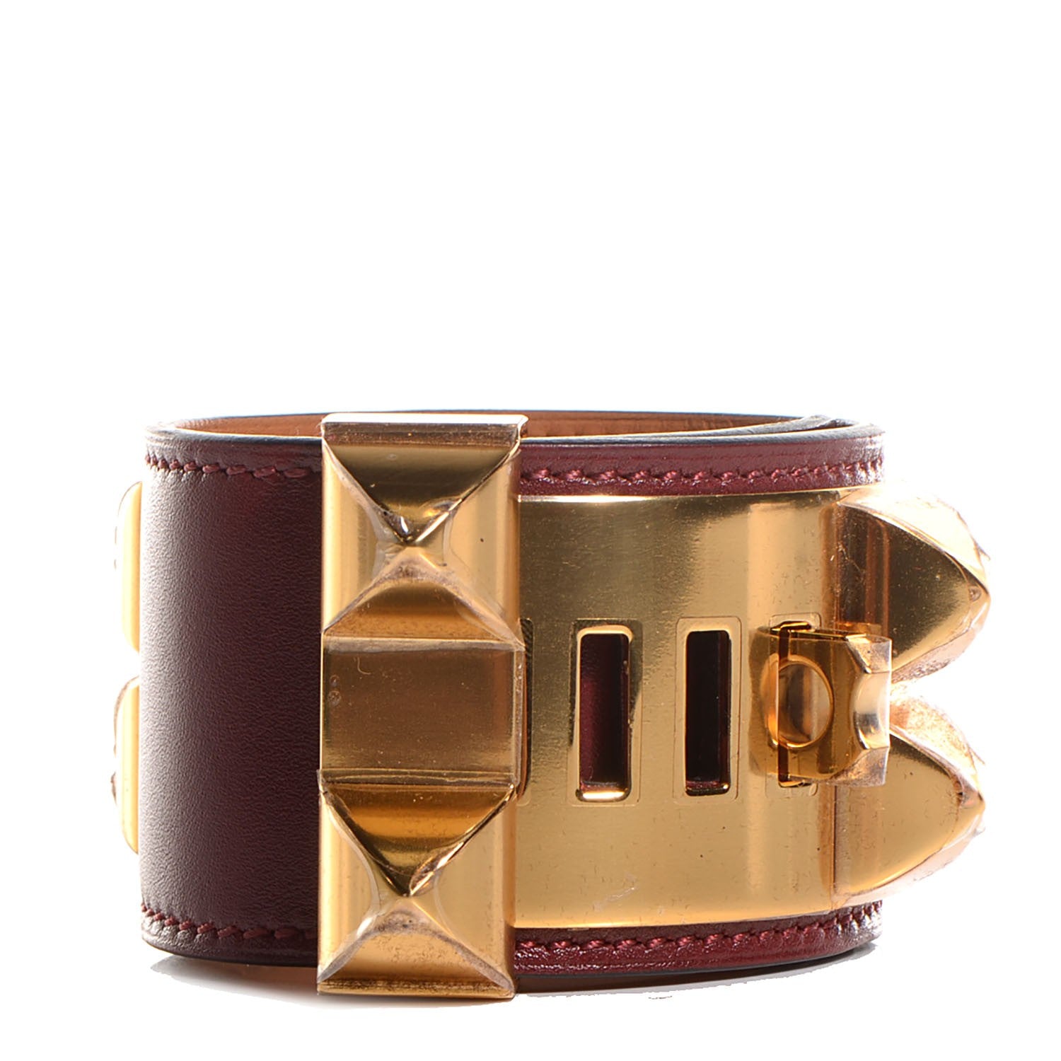 Hermes Swift Collier de Chien CDC Bracelet Small Rouge H 3 of 7