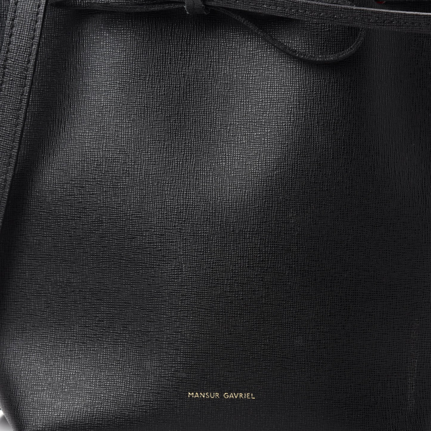 Saffiano Mini Bucket Bag Black Flamma