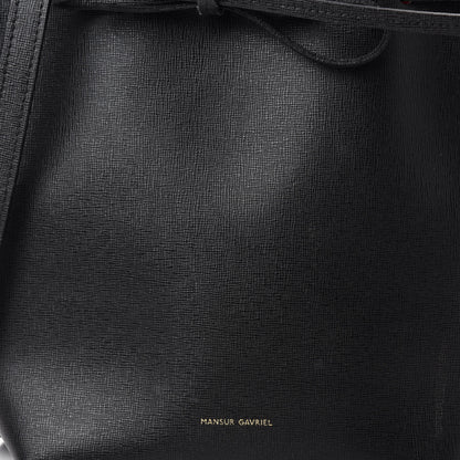 Mansur Gavriel Saffiano Mini Bucket Bag Black Flamma 17 of 19