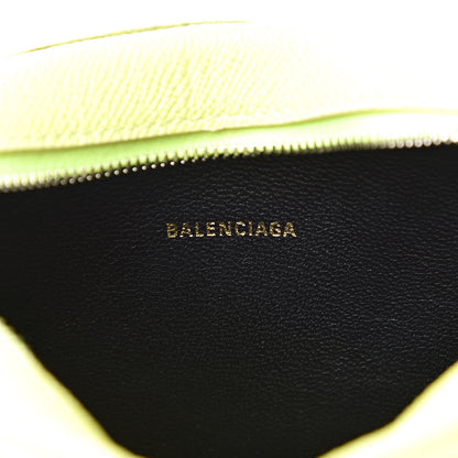 Balenciaga Signature Grained Calfskin Logo XS Ville Camera Bag Acid Green Black 6 of 9